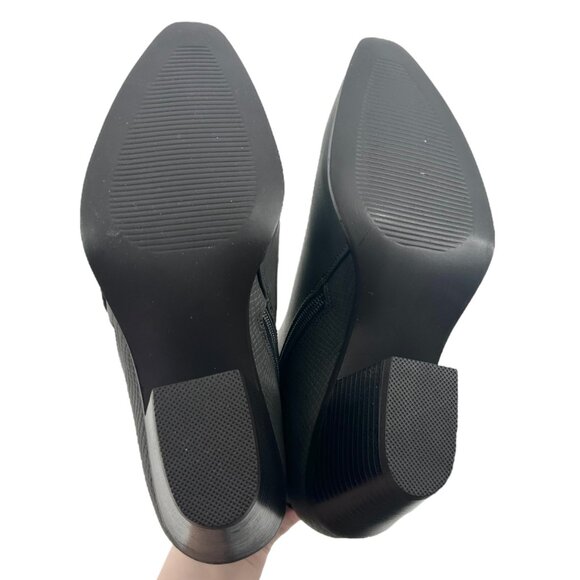 NWB JustFab Carlee Faux Leather Gray Ankle Booties - Picture 6 of 7